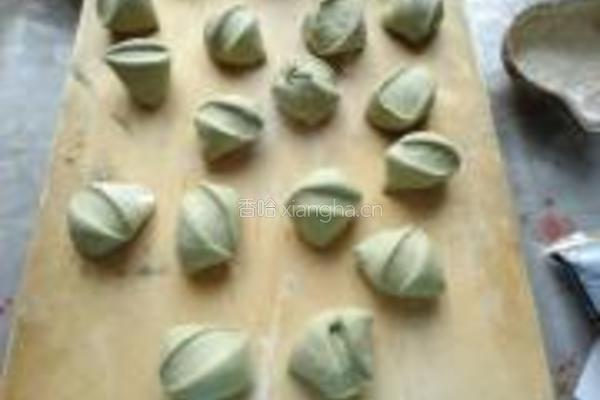 抹茶豆沙包的做法图解8