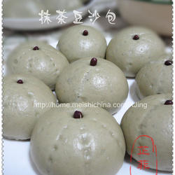 抹茶豆沙包的做法[图]