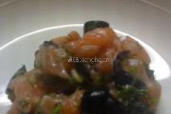 三文鱼Tartar的做法图解4