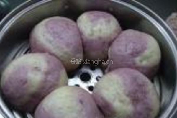 梦幻紫薯馒头的做法图解14