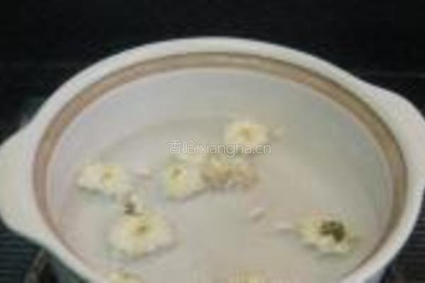 菊花山药粥的做法图解4