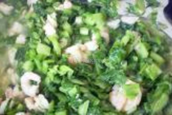小白菜虾仁手擀面的做法图解5