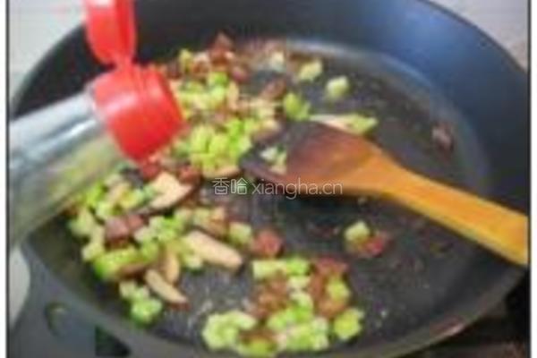 芥蓝腊肠饭的做法图解6