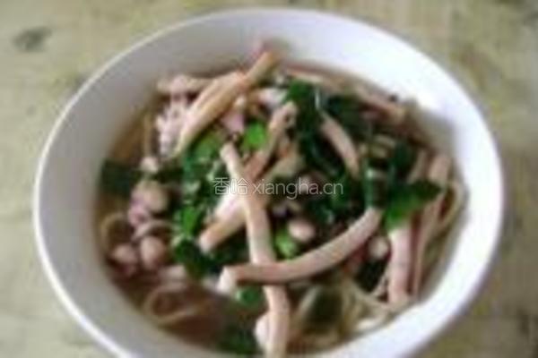 墨鱼韭菜面的做法图解13