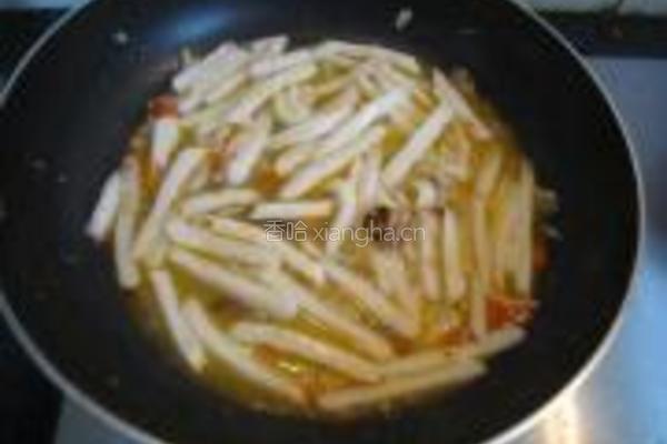 蟹肉年糕条的做法图解6