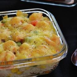 虾仁杂蔬焗饭的做法[图]