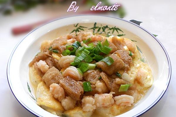 竹荪虾仁烩玉子豆腐