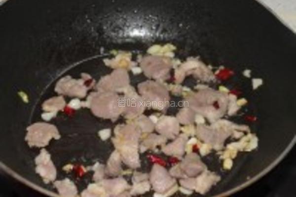 肉炒芸豆的做法图解3