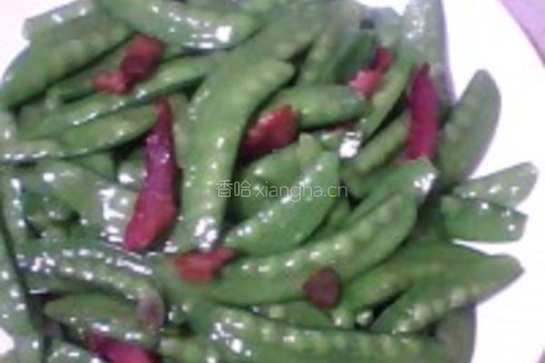 腊肉荷兰豆的做法图解3