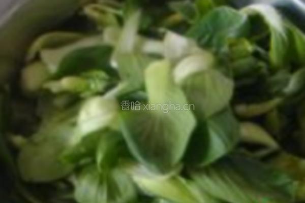 肉丸油菜的做法图解1
