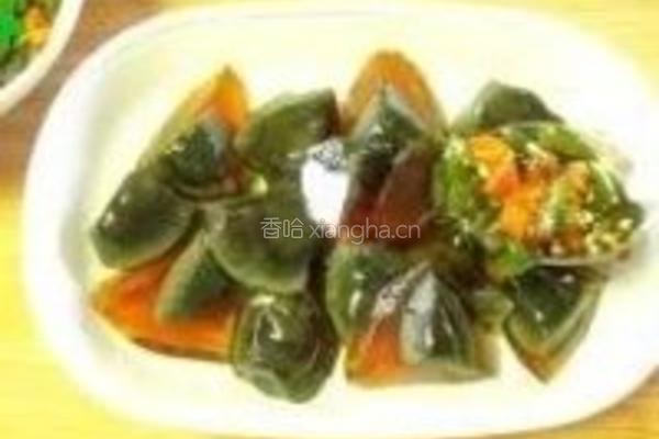 火烤青椒拌皮蛋的做法图解4