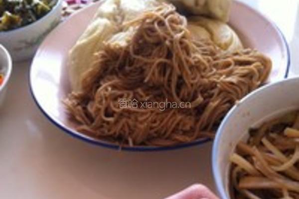 莜面饸捞蘸山药蘑菇豆腐的做法图解2
