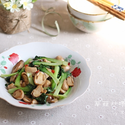 草菇炒塌菜的做法[图]