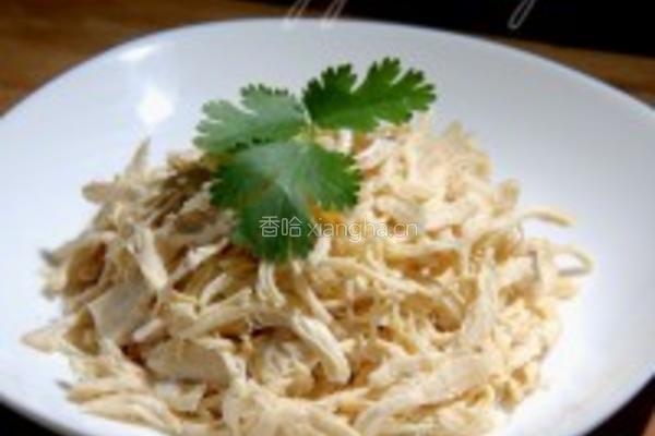 绿豆芽炒鸡丝的做法图解2