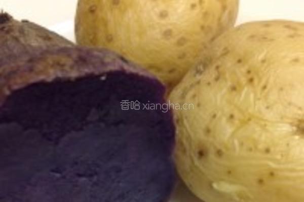 紫薯土豆蔬果沙拉的做法图解2