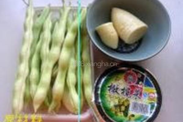 橄榄肉末爆笋豆的做法图解1