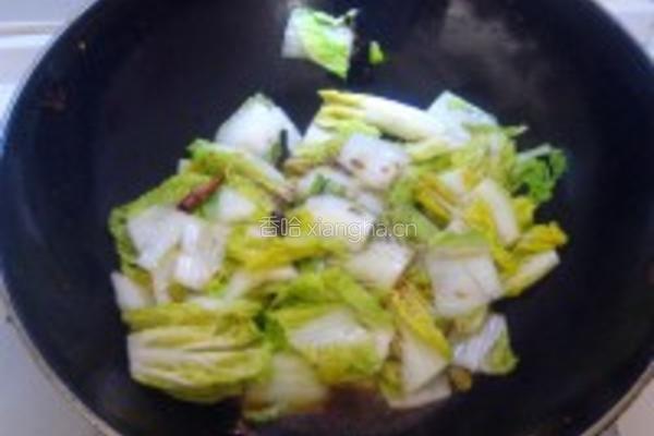 醋溜娃娃菜的做法图解4