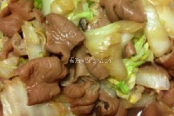 大白菜炒肥肠的做法图解5
