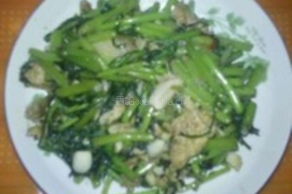 茼蒿炒肉的做法图解6