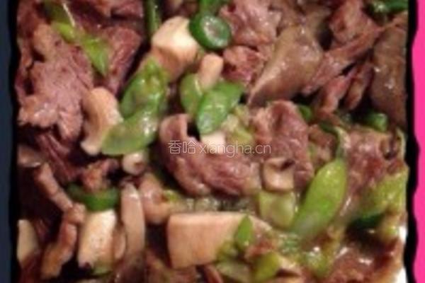 香蔥平菇牛肉的做法图解1