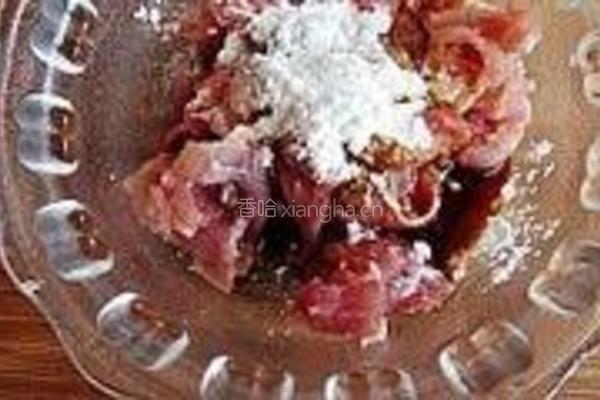 茭白蚕豆炒肉片的做法图解3