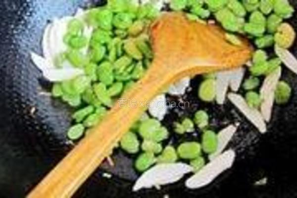 茭白蚕豆炒肉片的做法图解8