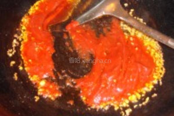 茄汁炒口蘑的做法图解4