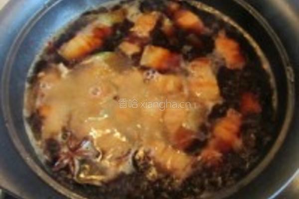 口蘑鹌鹑蛋烧肉的做法图解9