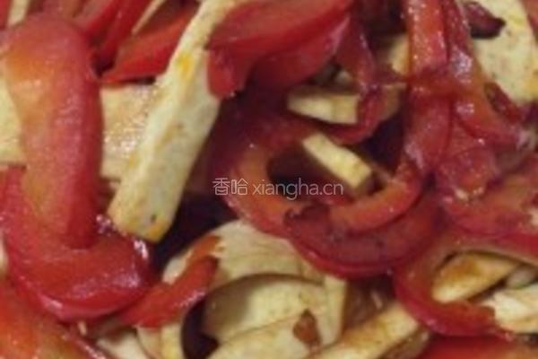 红椒炒方干的做法图解4