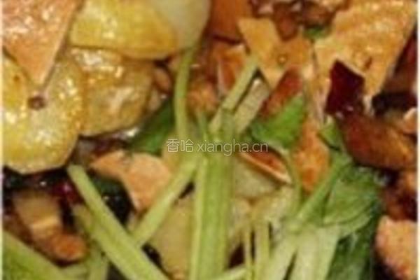 肉丁香干汇干煸土豆的做法图解8