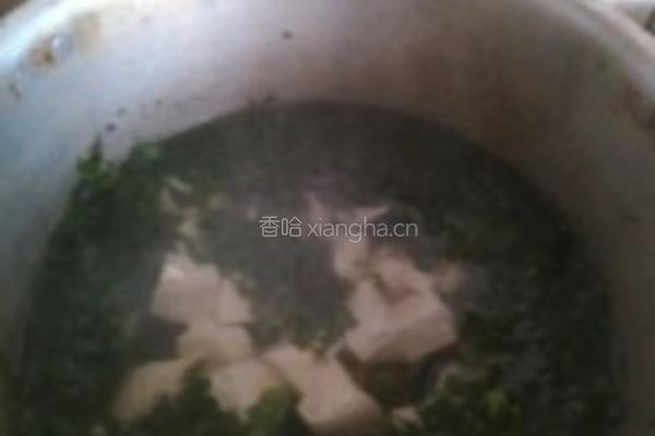 荠菜豆腐羮的做法图解3