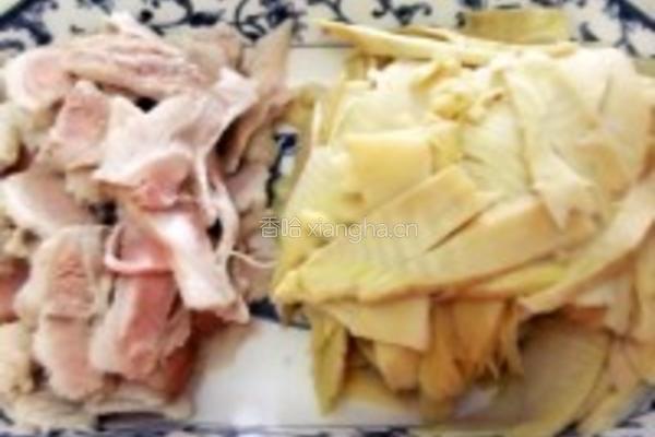 春笋炒五花肉的做法图解3
