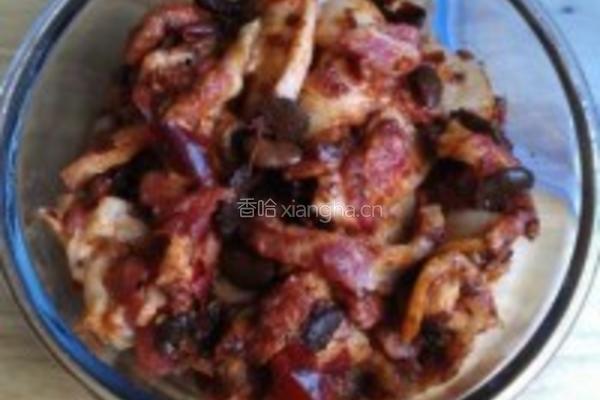 豆瓣酱蒸五花肉的做法图解3