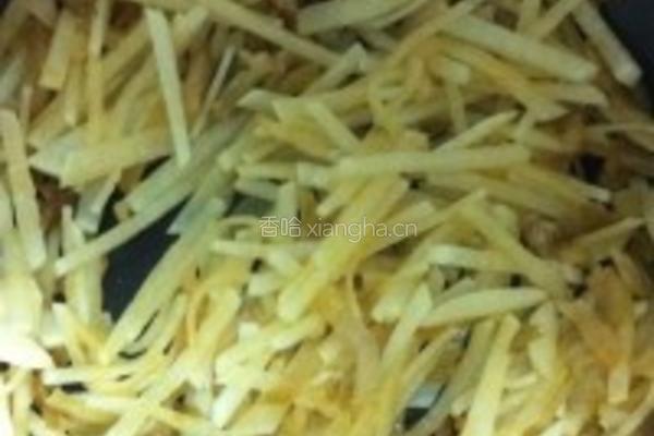 白萝卜榨菜秋葵鸡蛋饼的做法图解5