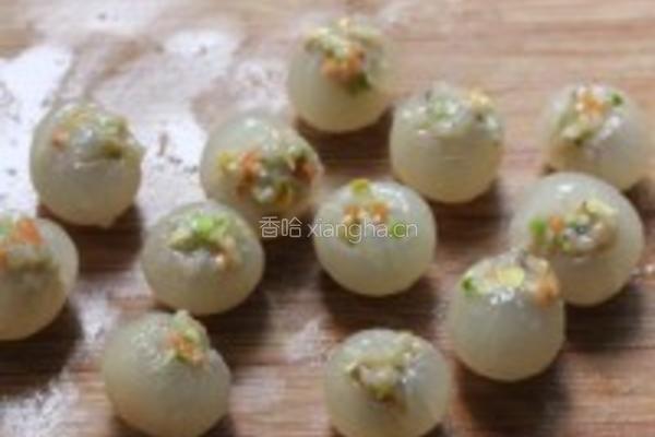 龙眼虾球的做法图解7