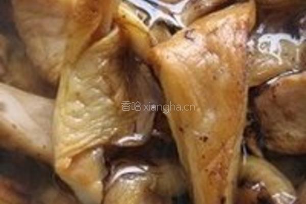 元蘑炒油菜的做法图解1