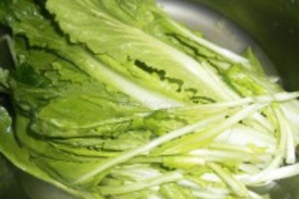 杏鲍菇炒小白菜的做法图解2