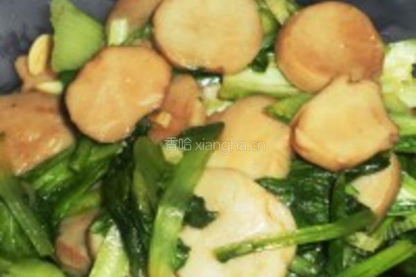 杏鲍菇炒小白菜的做法图解6