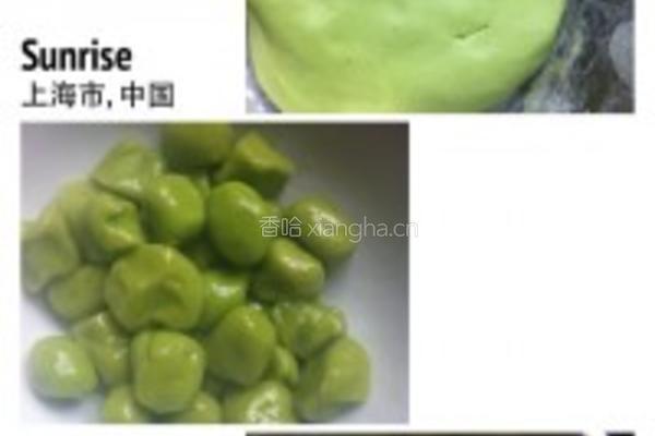 荠菜笋丁青团的做法图解2