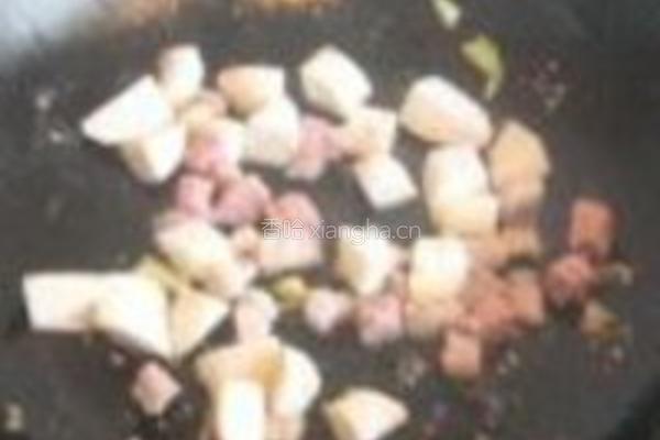 黄花菜干菜煲咸肉粥的做法图解4