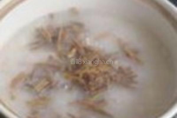黄花菜干菜煲咸肉粥的做法图解6