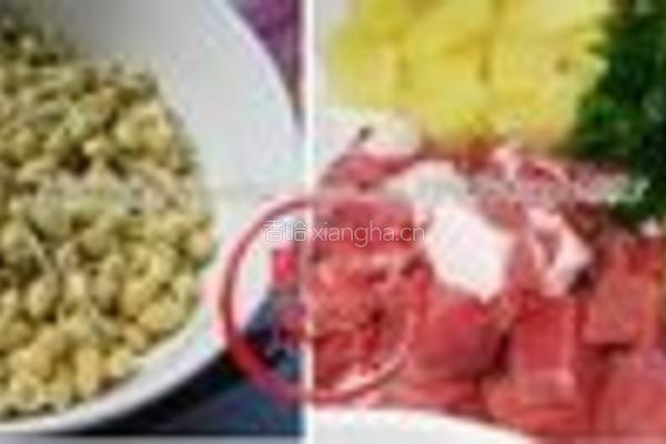 黄豆芽炖海带的做法图解1