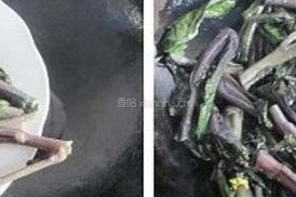 鲜嫩红菜苔的做法图解3