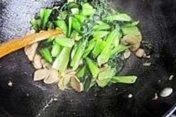 椒油口蘑小油菜的做法图解10
