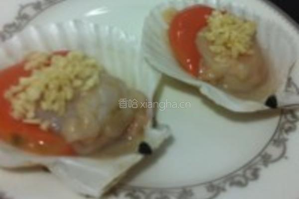 蒜茸蒸扇贝的做法图解1