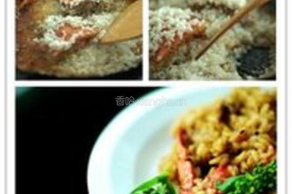 螃蟹烩饭的做法图解2