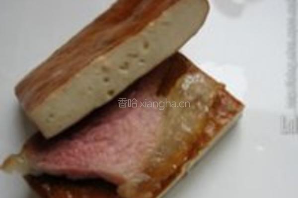 香干蒸腊肉的做法图解2