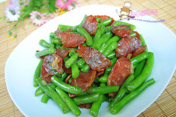 四季豆煸腊肠