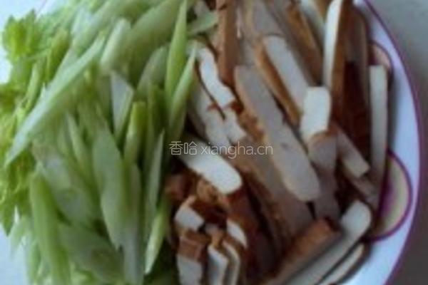 素炒香干芹菜的做法图解2