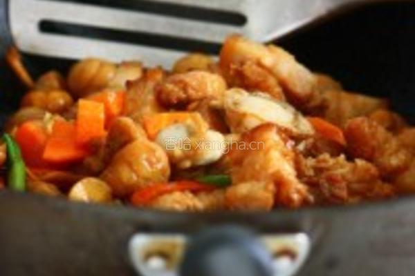 栗子扇贝肉与豆焖肉的做法图解2